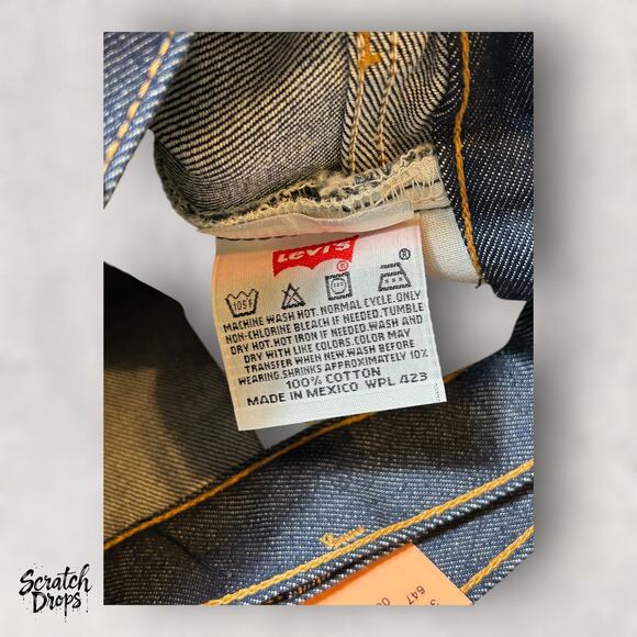 Vintage Levi’s 501xx Shrink-to-Fit Jeans Made In USA W58 L34 501 Deadstock NWT - Picture 3 of 6